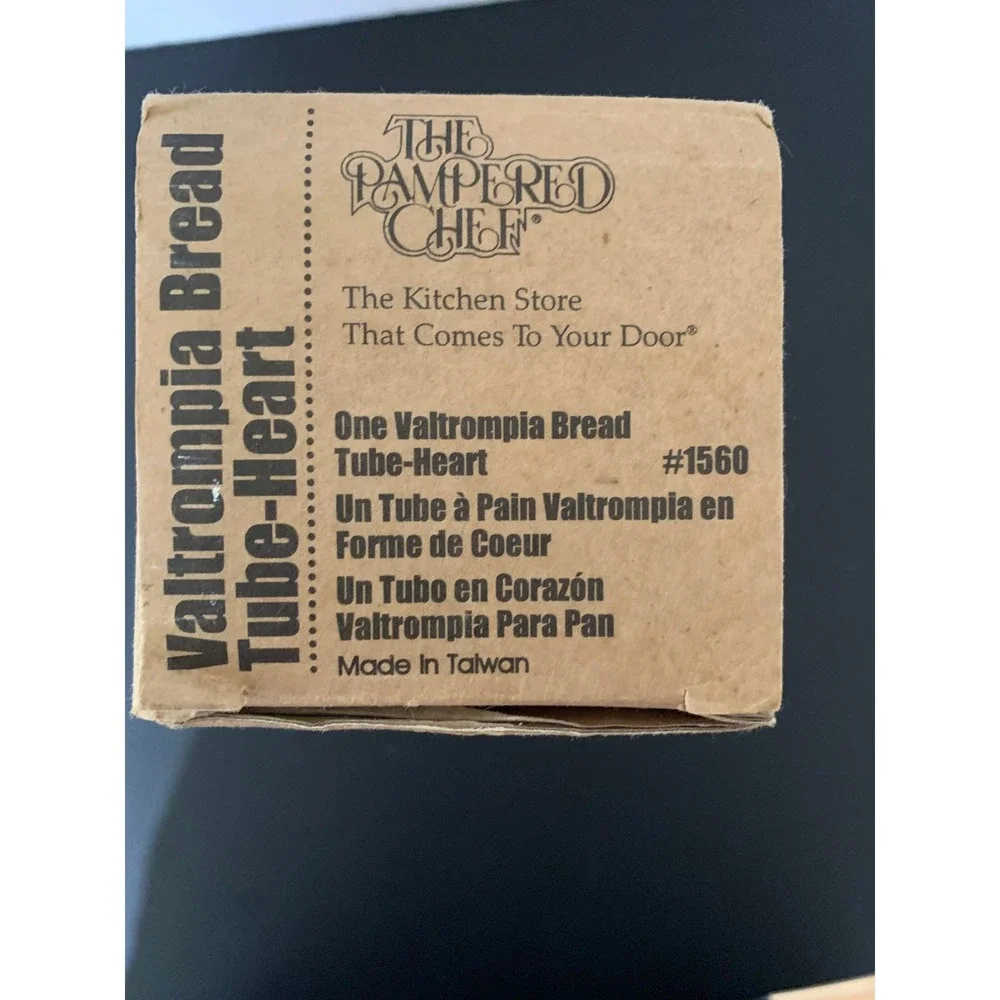 The‎ Pampered Chef Vtg Valtrompia Bread Tube Heart Pan #1560 Original Box